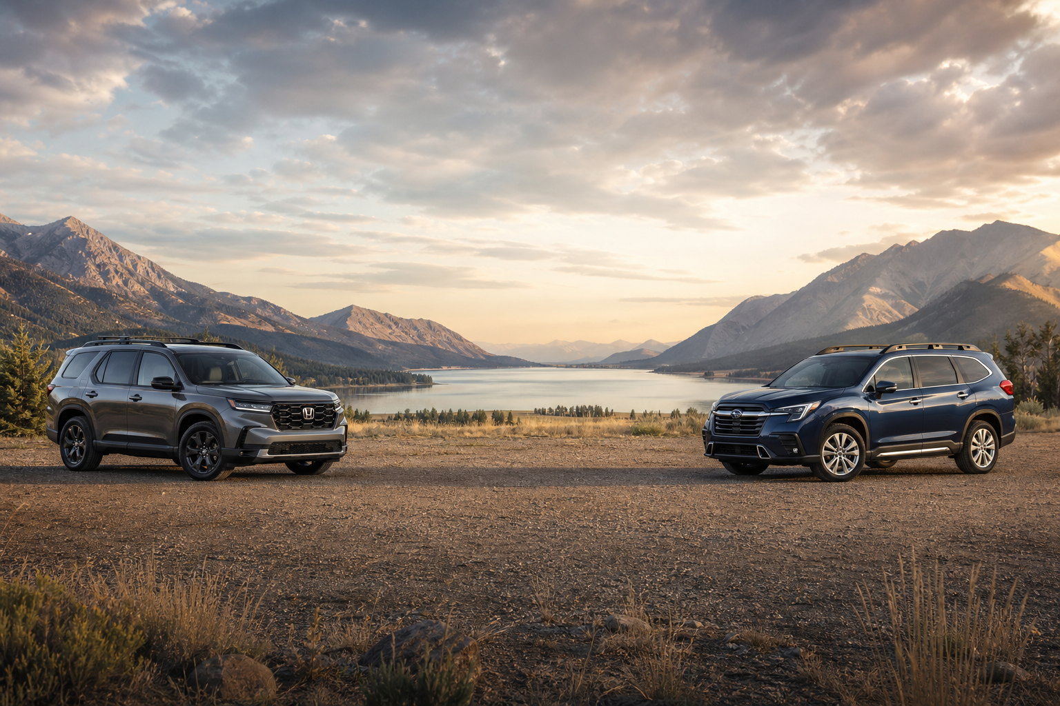 Honda Pilot Touring vs Subaru Ascent Touring · Configuration unspecified (#f20ed1)