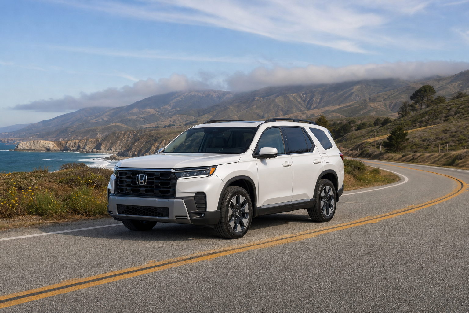 2026 Honda Pilot Touring in Platinum White Pearl