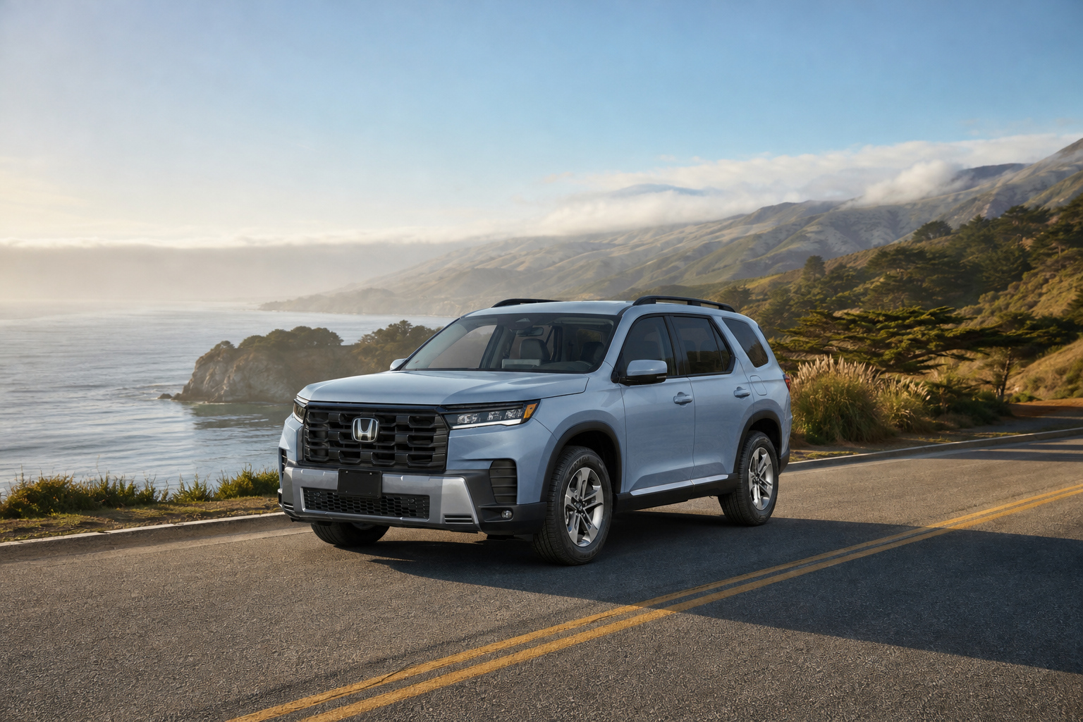2026 Honda Pilot EX-L AWD in Sonic Gray Pearl