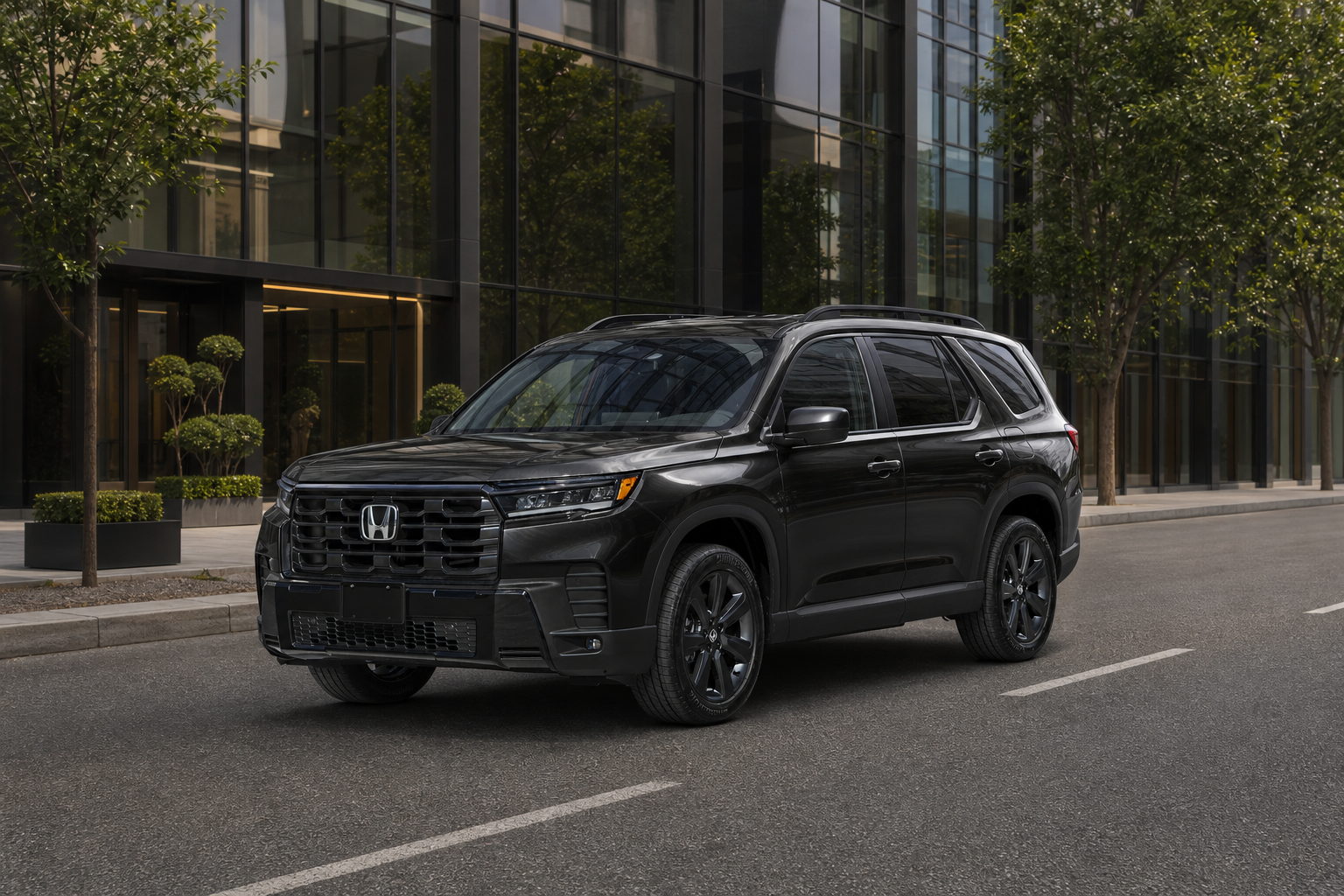 2026 Honda Pilot Sport FWD in Crystal Black Pearl