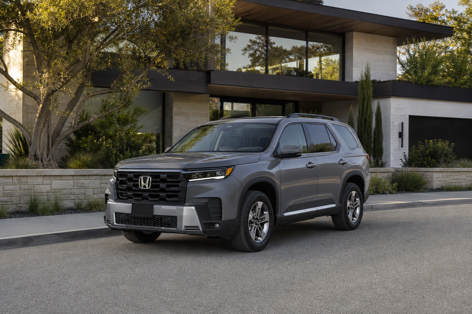 2026 Honda Pilot EX-L FWD in Modern Steel Metallic