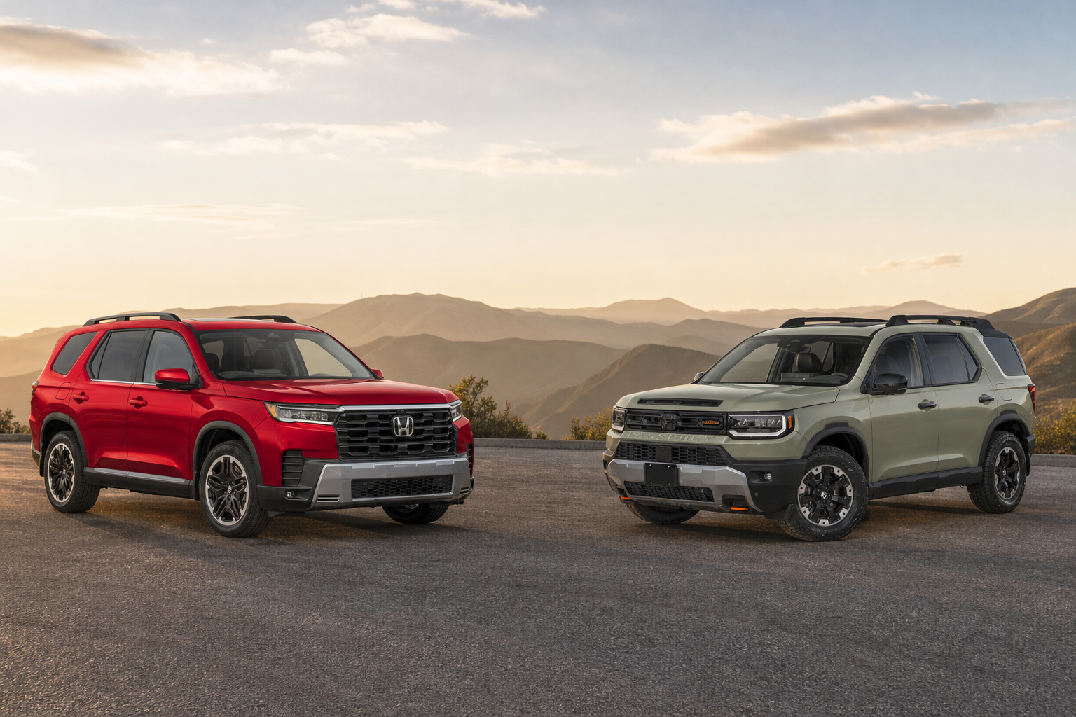 Honda Pilot Touring S vs Honda Passport TrailSport Elite