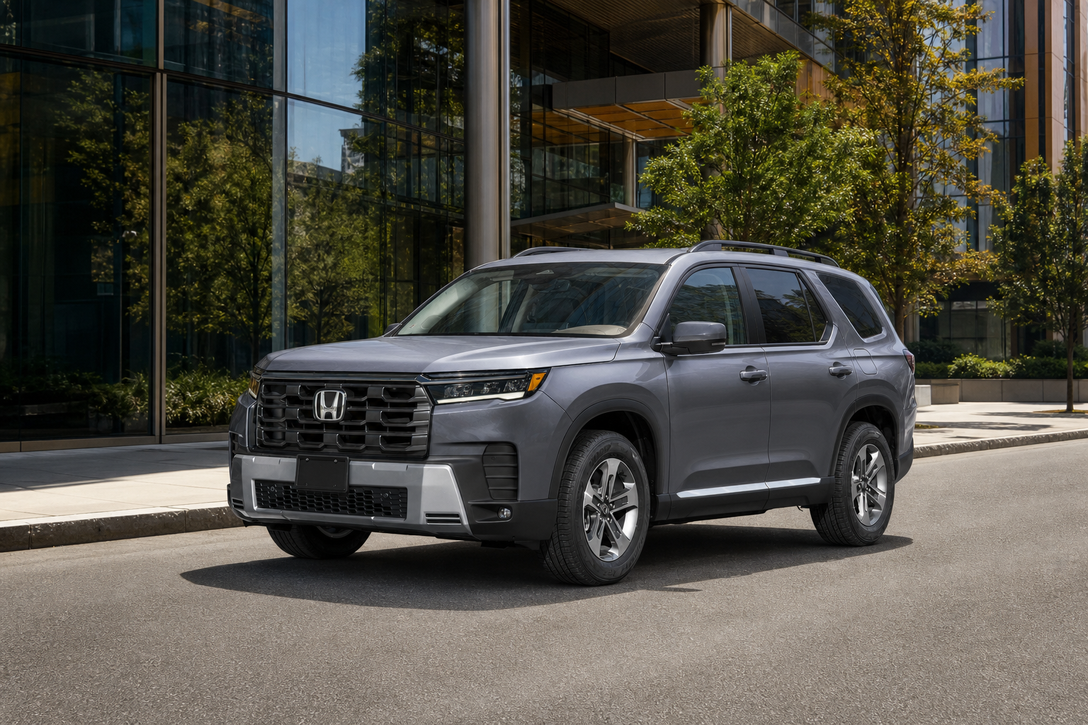 2026 Honda Pilot EX-L AWD in Modern Steel Metallic