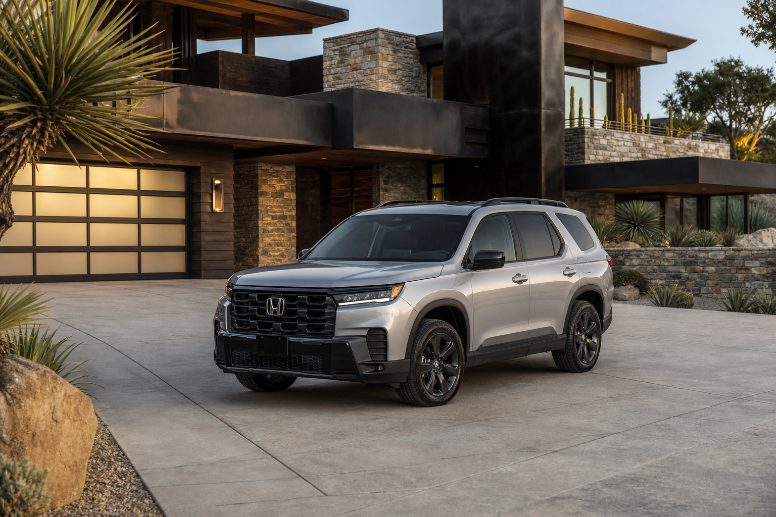 2026 Honda Pilot Sport FWD in Solar Silver Metallic