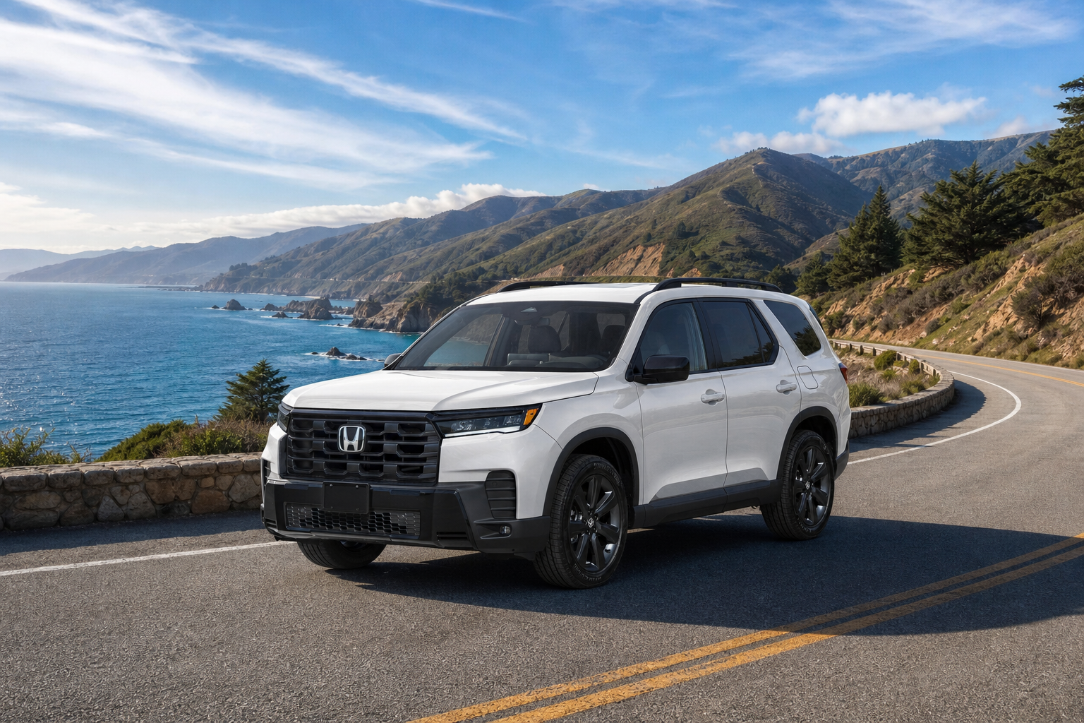 2026 Honda Pilot Sport FWD in Platinum White Pearl
