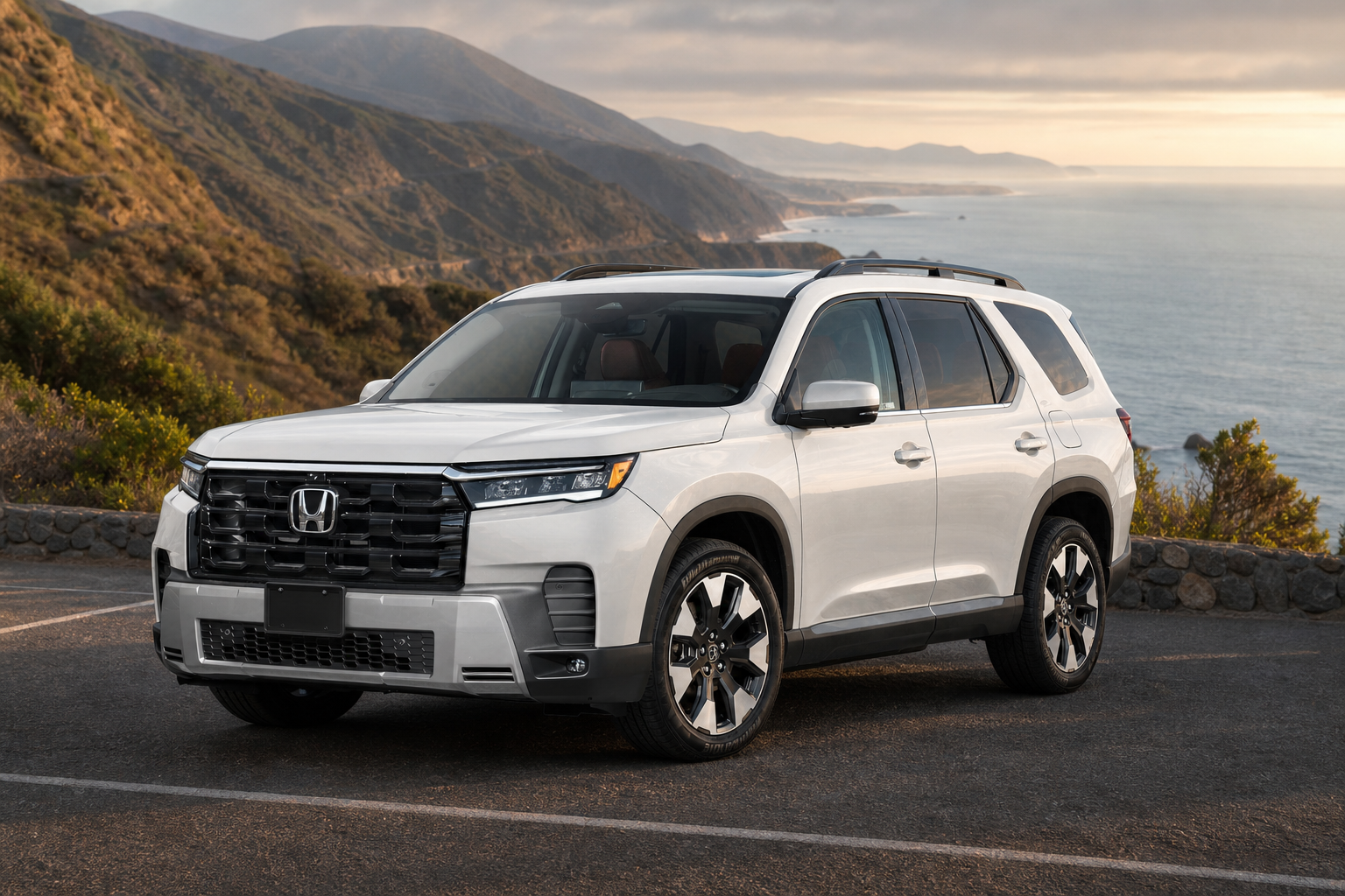 2026 Honda Pilot Elite in Platinum White Pearl