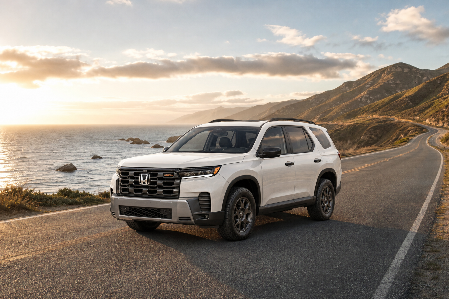 2026 Honda Pilot TrailSport in Platinum White Pearl