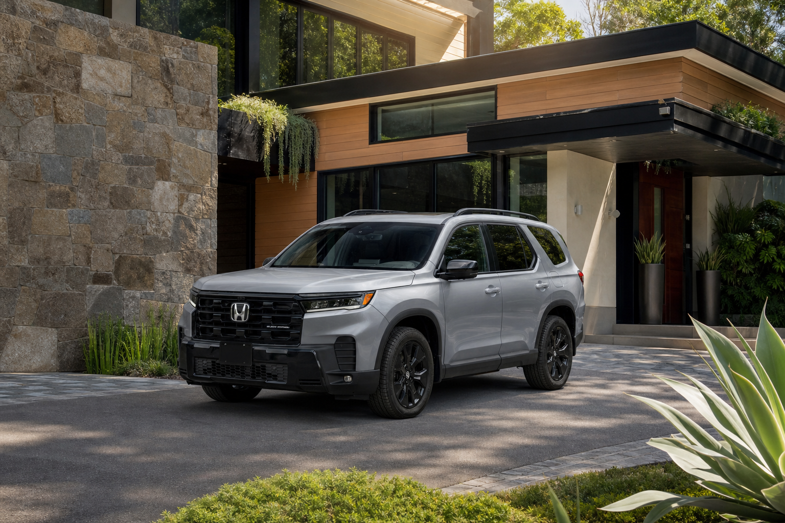 2026 Honda Pilot Black Edition in Solar Silver Metallic