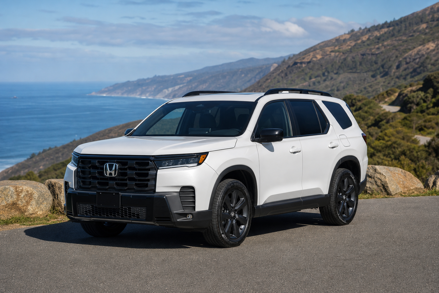 2026 Honda Pilot Sport AWD in Platinum White Pearl