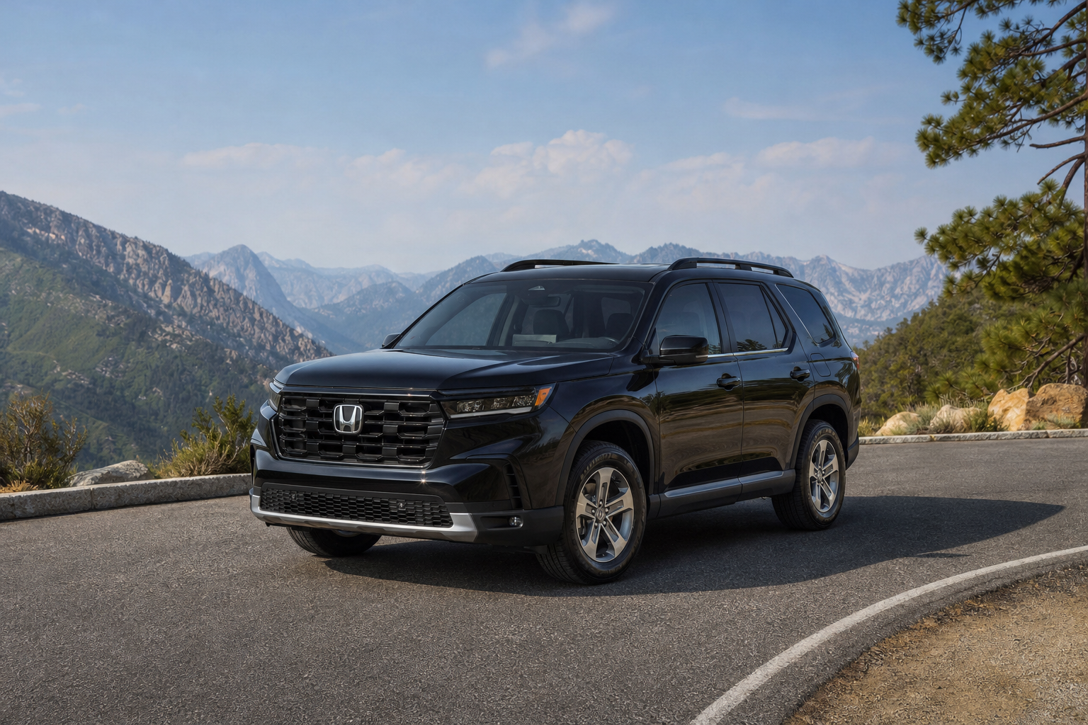 2026 Honda Pilot EX-L AWD in Crystal Black Pearl
