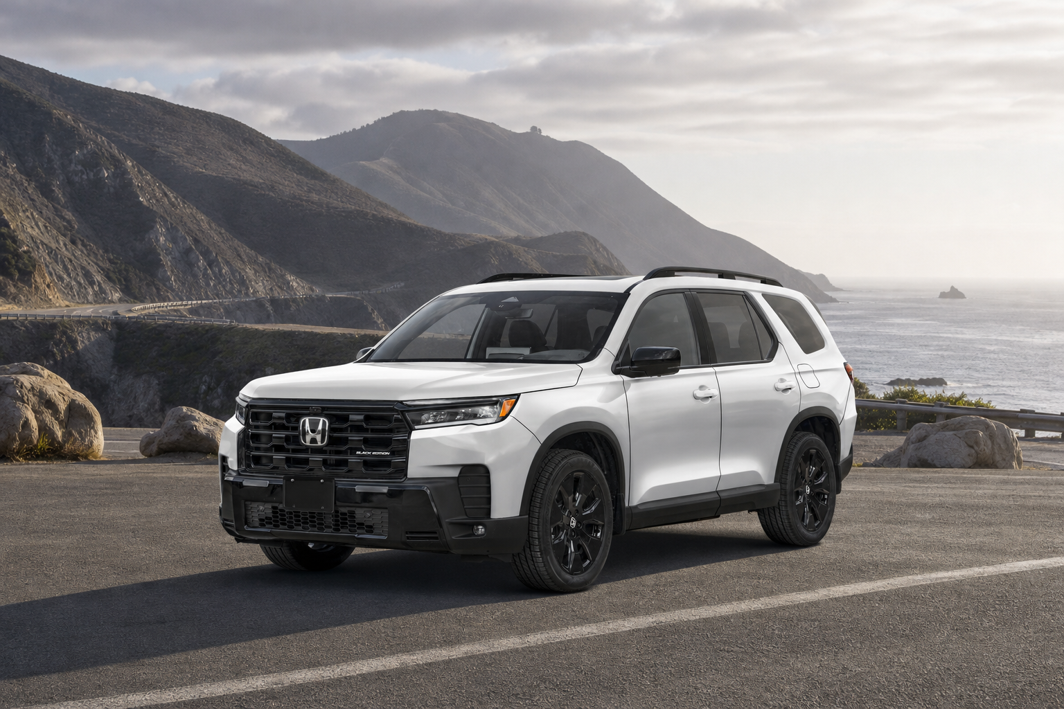 2026 Honda Pilot Black Edition in Platinum White Pearl